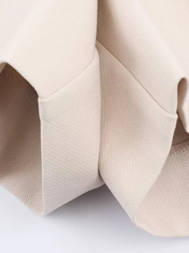 2025 Women Summer Shorts Skirts Casual Solid High Waist Side Zipper Asymmetry Female Elegant Street Shorts Clothing.