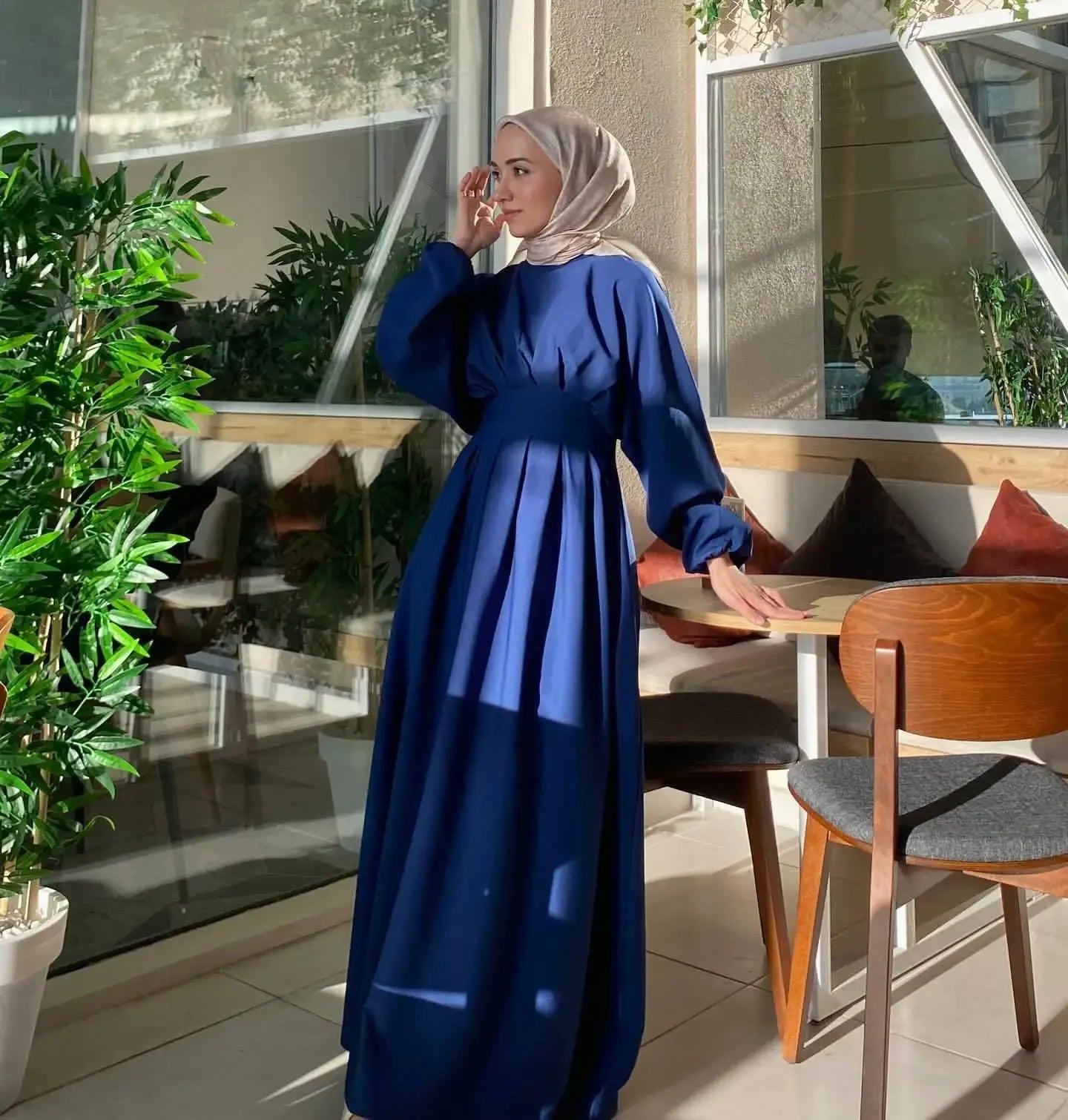 Muslim Modest Dress Kaftan Prayer abaya Ramadan Linen Abaya Dubai Turkey Islam Clothes Women Kebaya Robe Arabe Femme Musulmane.