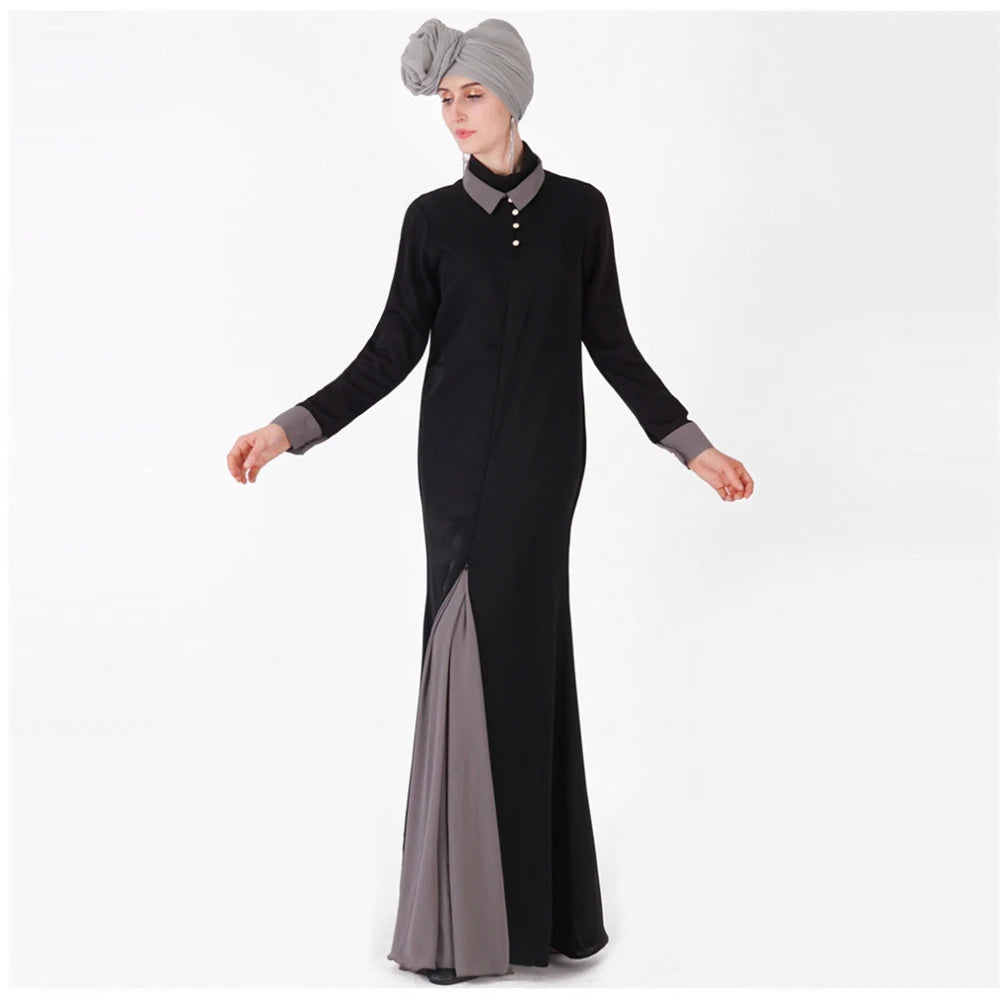 Ramadan Eid Black Abaya Damen Dubai Islam Muslim Women Clothing Modest Dress Kebaya Kaftan Robe Musulmane Caftan Marocain Femme.