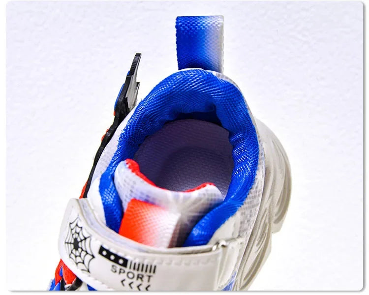 Disney Fashion Spiderman Baby Boys Sneakers Spring/autumn Children's Shoes Lighted Sneaker Trendy Kids Boy Sports Casual Shoes.