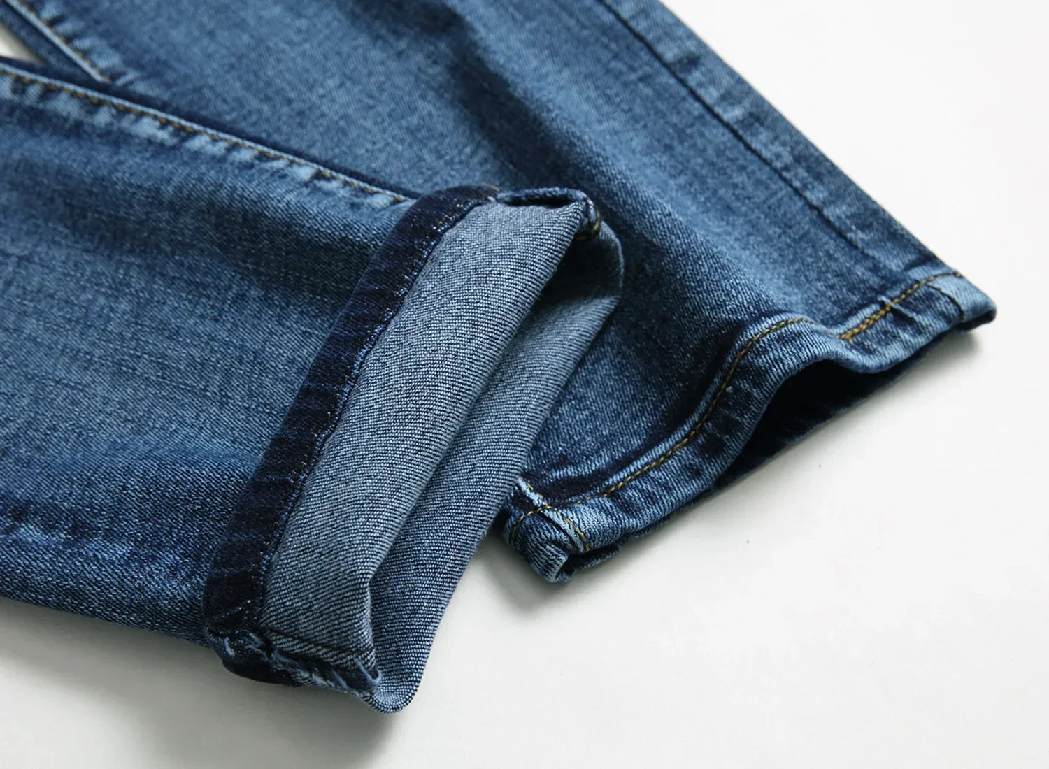 Herbst männer Patchwork Vintage Biker Jeans Hip Hop Hosen Dünne Gerade Elastische Radfahren Denim Hosen Männlichen Mode Streetwear.