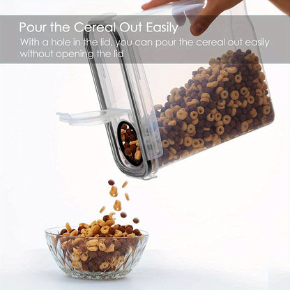 3pcs/set 2.5L/4L Grain Sealed Moisture-proof and Insect Proof Bucket Food Dispenser Kitchen Transparent Storage Box Label.