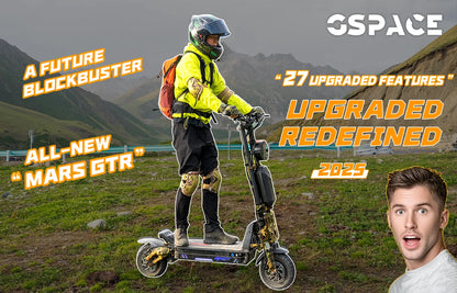 GSPACE MARS11 GTR Electric Scooter 2000*2W Motor 72V45Ah Battery Escooter  11 inch City tires E-Scooter.