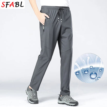 5XL High Stretch Outdoor Sport Hiking Pants Men Zipper Pockets Trousers Men Summer Thin Quick Dry Men's Pants Trekking Fishing.