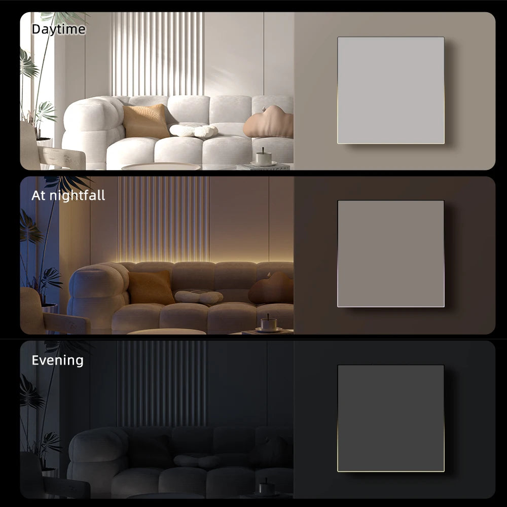 AVATTO Tuya Zigbee/WiFi Smart Lichtschalter mit Neutralleiter, Tasten-Rebound-Schalter mit Umgebungslicht-Unterstützung Alexa Google Home.