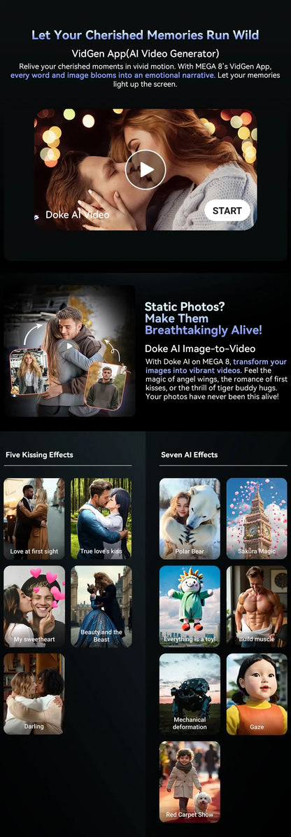 Blackview MEGA 8 [No EU Charger] Tablet 13 inch 90Hz 2K FHD+ Display 36GB(12+24) 512GB 11000mAh 50MP+13MP Android 15 Dual SIM 4G