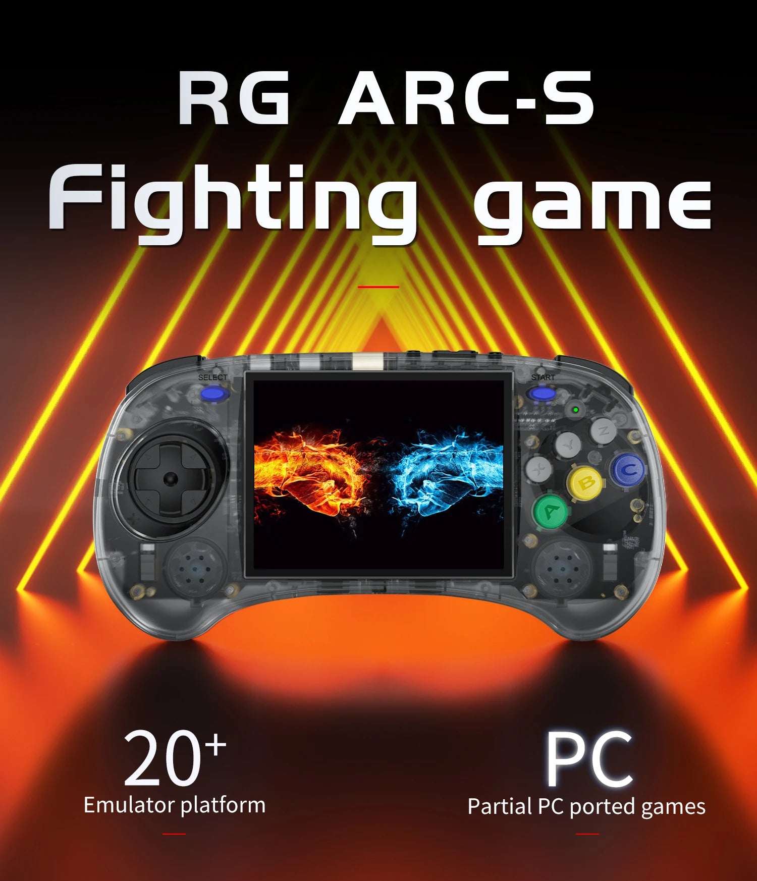 ANBERNIC RG ARC Retro Games RK3566 4.0INCH 640*480 Handheld Game Console Emulator LINUX Android System 3500mAh Children's Gifts.