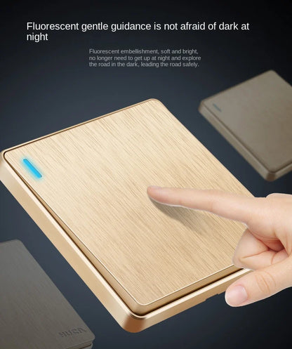 Gold 13A UK Stecker USB Steckdose, Haushalt elektrische licht schalter, universal 5 loch Dual Buchse mit USB Ladegerät, AC110-250V