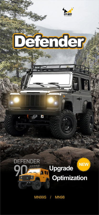 1/12 MN99s Rc Car MN Model 2.4G RTR Remote Control 4WD Off-road Climbing Crawler Defender Pickup Truck Toys for Children.