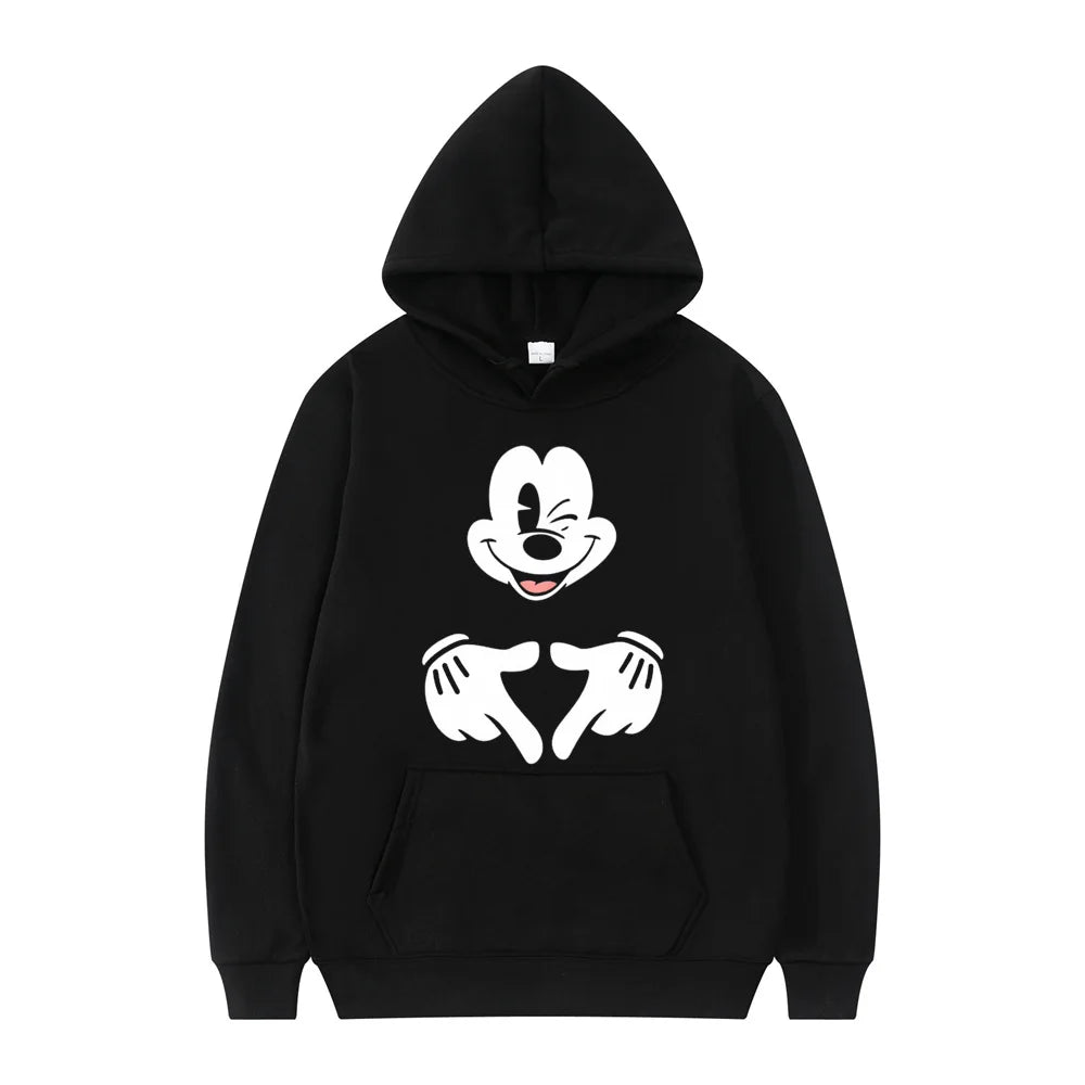 Disney Mickey Mouse Cartoon Anime Women Pullover Tops Spring Autumn Men Hoodie New Fashion Sports Oversized Sweatshirt Clothing.