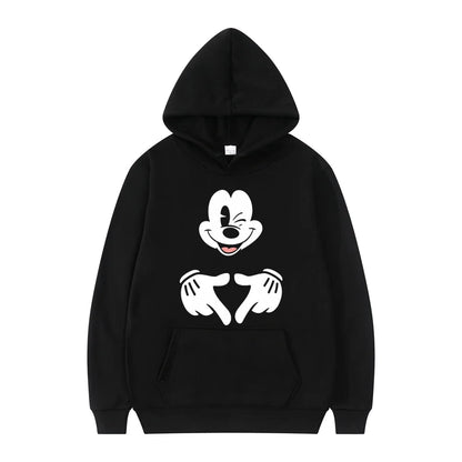 Disney Mickey Mouse Cartoon Anime Women Pullover Tops Spring Autumn Men Hoodie New Fashion Sports Oversized Sweatshirt Clothing.