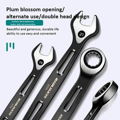 1PC 6-22mm Kombination Ratsche Dual-zweck Schlüssel Metric Universal Spanner arbeitssparende Anti Slip reparatur Werkzeug Hand Werkzeug