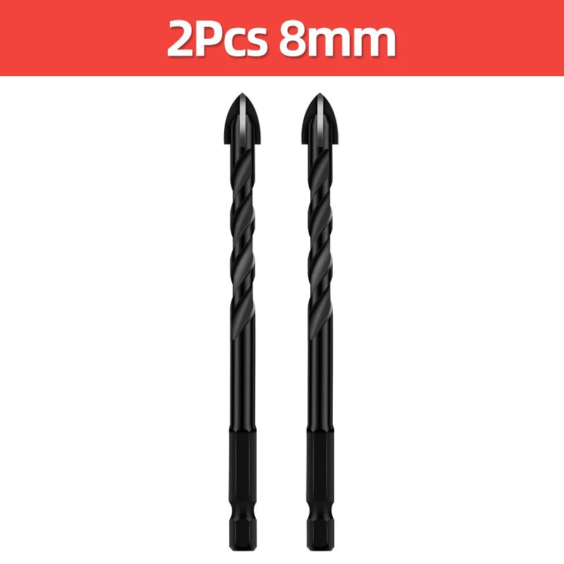 TOOLEYE Kreuz Hex Bohrer Set Für Beton Porzellan Fliesen Glas Metall Multifunktions Bohrer Bits Kit Power Werkzeuge Bohren Bohrer