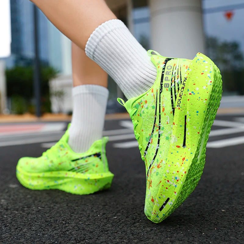Supercritical E-TPU Marathon Running Shoes Men Women High-quality Road Jogging Shoes Light Comfy Sneakers Mesh Training Shoes.