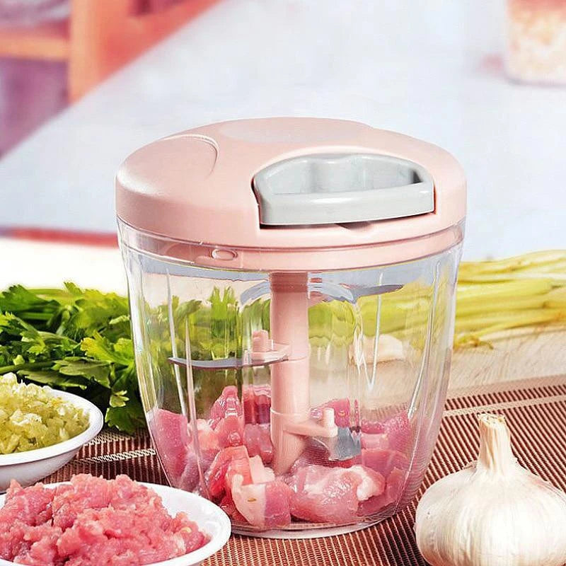 Midea Manual Garlic Chopper Meat Mincer Hand Pull Press Crusher Multifunctional Vegetable Chili Onion Cutter Kitchen Accessories.