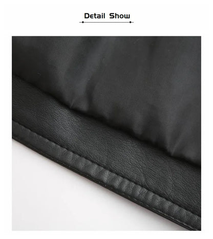 Women's Elegant Stand-up Collar Solid Jacket 2022 Female Three-dimensional Pattern Coat S-4XL New Pu Faux Leather Jacket Women.