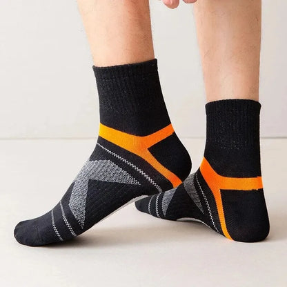 3 Pairs Men's Socks Hiking Black Sports Basketball Socks Casual Soft Running Summer Absorb Sweat Breathable Male Sokken Gifts.