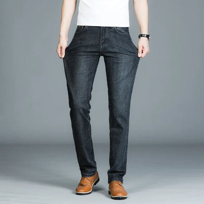 High Quality Mens Jeans Fashion Straight Denim Pants Men Classic Casual Jeans Male Plus Size Denim Trousers Ripped Jeans 28-40.