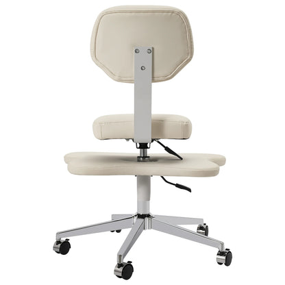 Cross Schreibtischstuhl mit Lordosenstütze |   Ergonomischer Bürostuhl |   Sitzhöhe und Fußpolster, verstellbarer Meditationsstuhl/Schwarz/Weiß