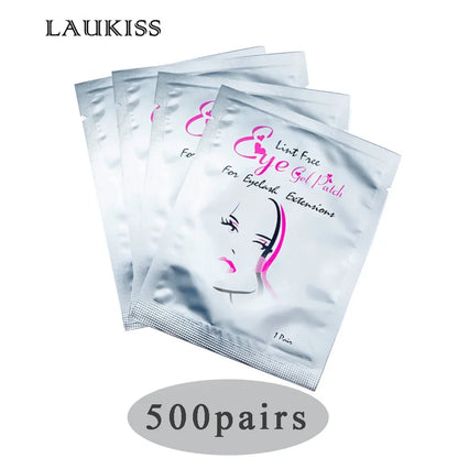 50/500/1000pcs Hydrogel Patches for Eyelashes Building Eyelash Extension Under Eye Pads Lash Stickers Tools Wholesale LAUKISS.