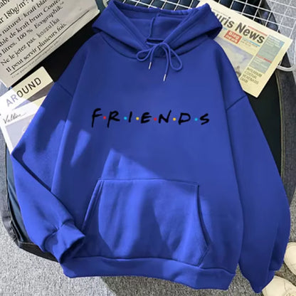 Frauen Freunde Drucken Hoodie Langarm Pullover Mode Kleidung Lässig Einfarbig Weiblichen Frühling Herbst Mode Streetwear.