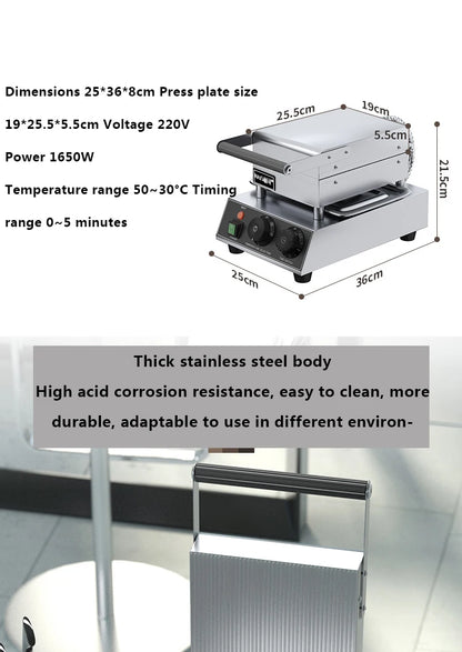 Household 220v NS-10 Ice Cream Egg Pastry Machine Crispy Egg Roll Machine Baked Waffle Cake Baking Pan Crispy Machine Baking Too.