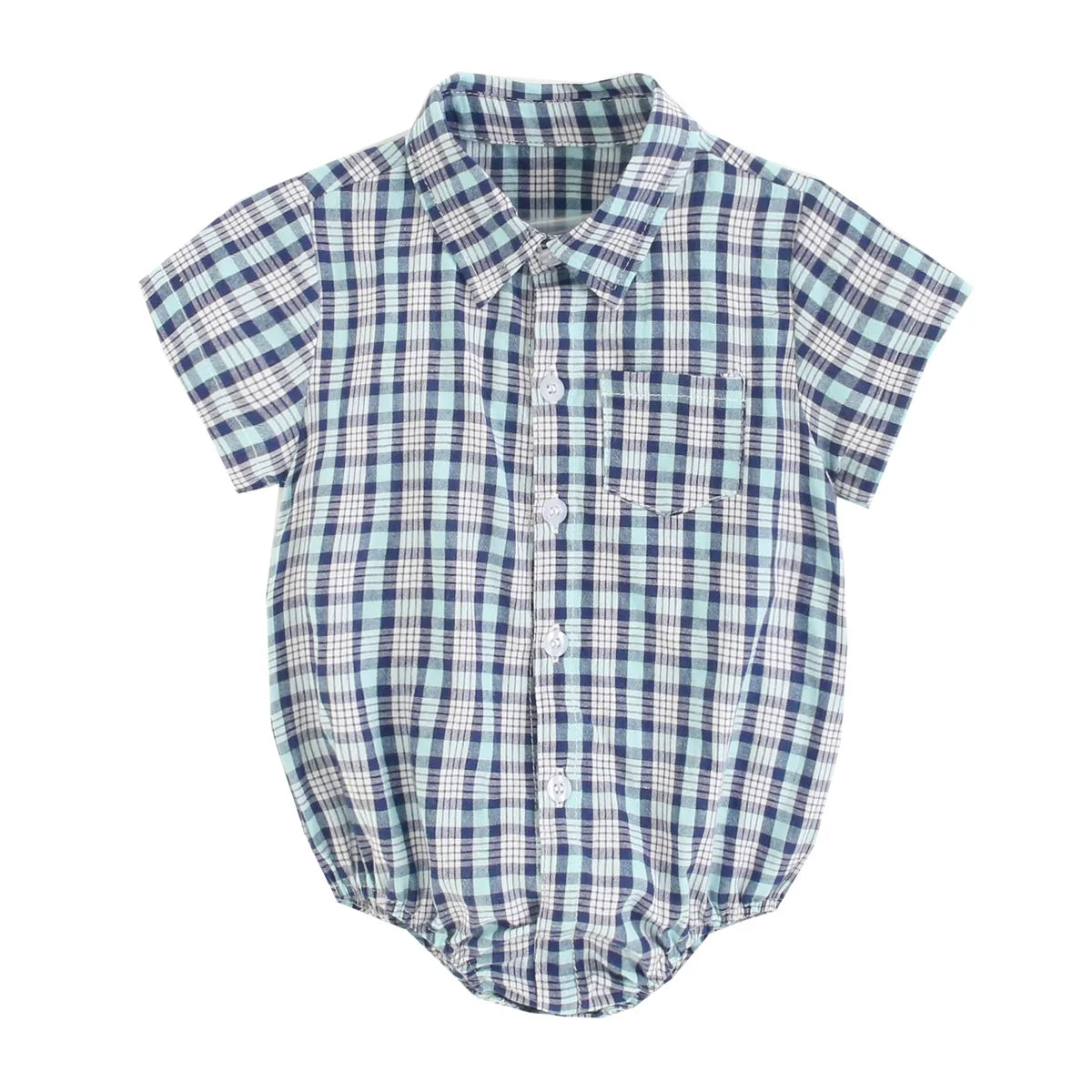 Sanlutoz Baumwolle Baby Jungen Bodys Mode Neugeborenen Kleidung für Baby Jungen Kurzarm Sommer Baby Kleidung Plaid