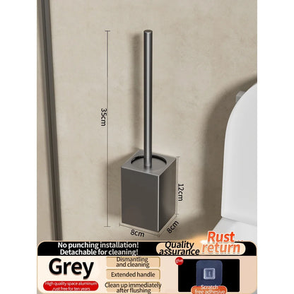 Kein Stanzen Badezimmer-Toilettenregal/Badezimmer-Wandbehang-Toilettenregal/Toilettenbürstenaufbewahrung