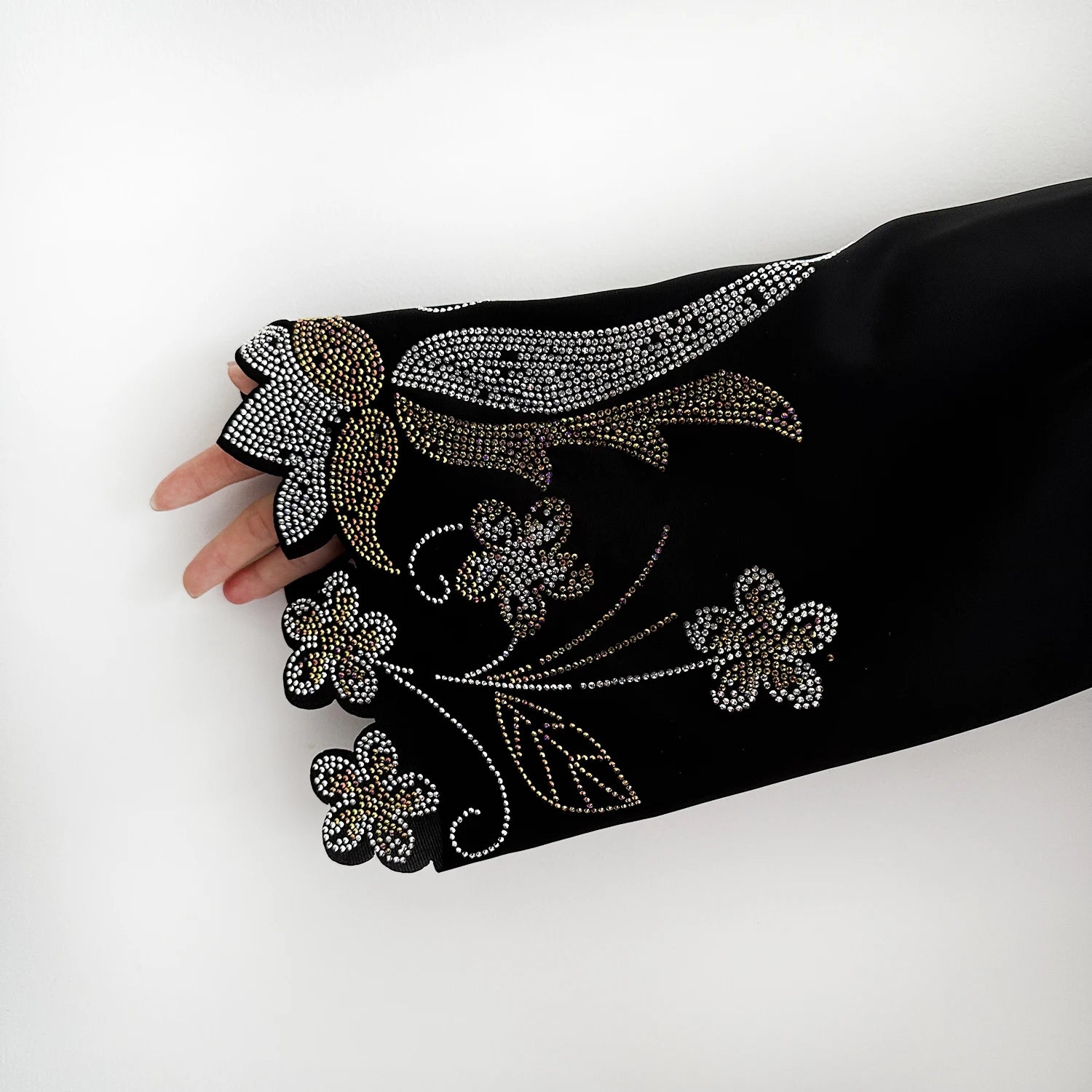 2025Fashion Dubai Diamond Muslim Women Modest Dress Elegant Arabic Femme Hijab Long Sleeve Chiffon Abaya Islamic Turkey Clothing.