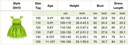 3-10 Jahre Kinder Feenkleid Kinder Cosplay Abend Fantasie Baby Rüschen Karneval Kostüm Prinzessin Grün Party Kleidung 2023 Neu.