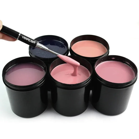 Venalisa Brand 225g Extension French Acrylic Gel Soak Off LED Camouflage Color Hard Jelly Fast Dry Nail Building Extend Gum Gel.