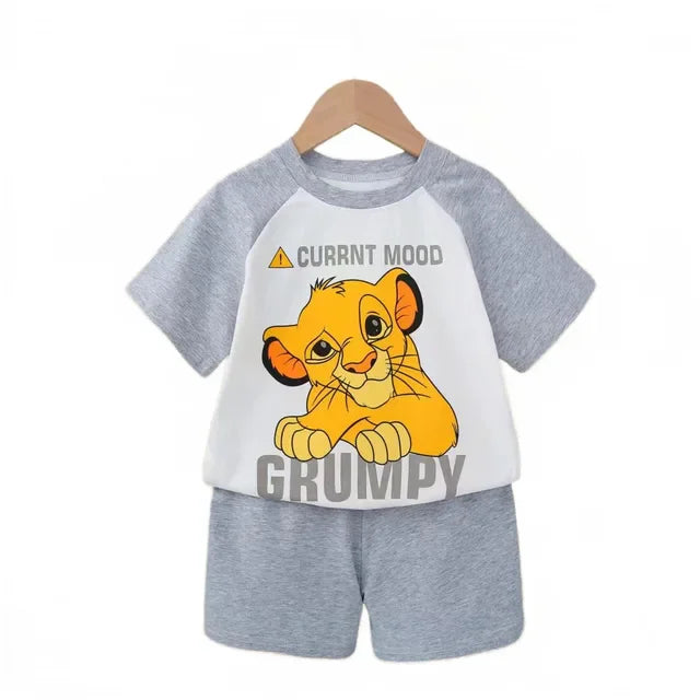 Sommer Cartoon T-Shirt Shorts Kinder Jungen Set Baumwolle T-Shirts Hosen Freizeit Jungen und Mädchen Babys Kleidung lässig 2 stücke.