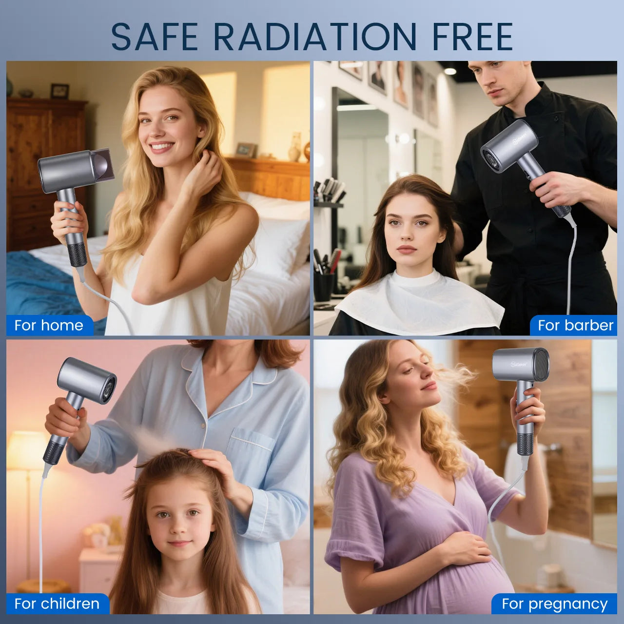 Hatteker 3200W Portable Hair Dryer 3 Temperature Settings Home Use Hotel Salon Professional Electric Blow Dryer for Travel