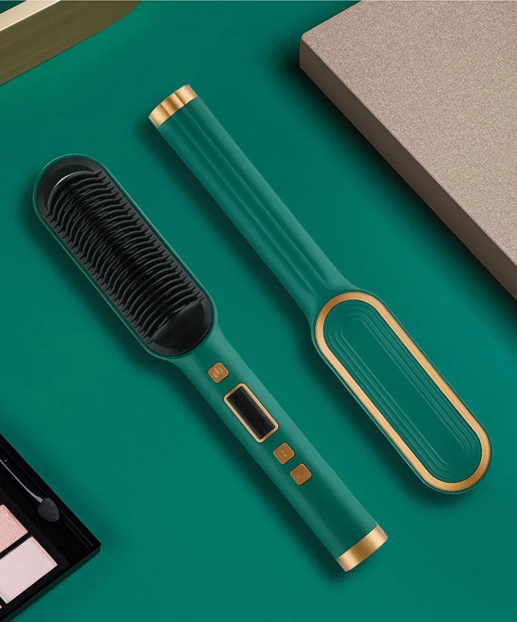 Thermostatic hair straightener Comb 5 temperature settings Straightening brush Quick heat professional hair straightening brush