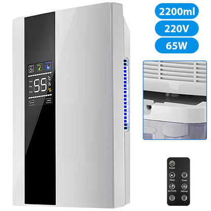 Luftentfeuchter 2200 ml Intelligente Fernbedienung Feuchtigkeit Absorber Haushalt Stumm 220 V EU Stecker Luftreiniger Feuchtigkeit Absorption Maschine