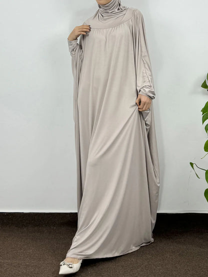 Islamic Abaya Modesty Ramadan Dress Muslim Abayas Hooded Long Sleeve One-piece Prayer Hijab Dress Women Jilbabs Turkish Kaftans.