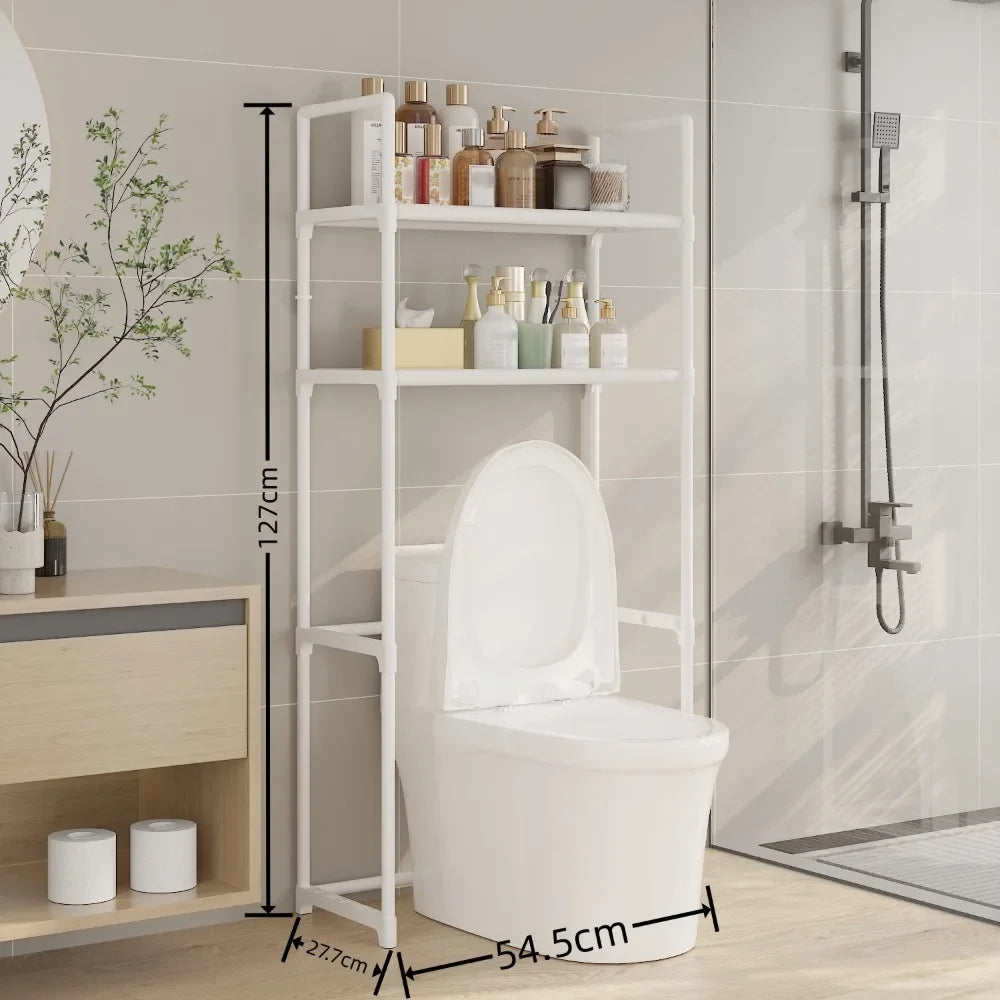 Badezimmer-Aufbewahrungsregal, Waschmaschinenständer aus Kunststoff, wasserdichtes, bodenstehendes Badezimmer für den Haushalt ohne Bohren