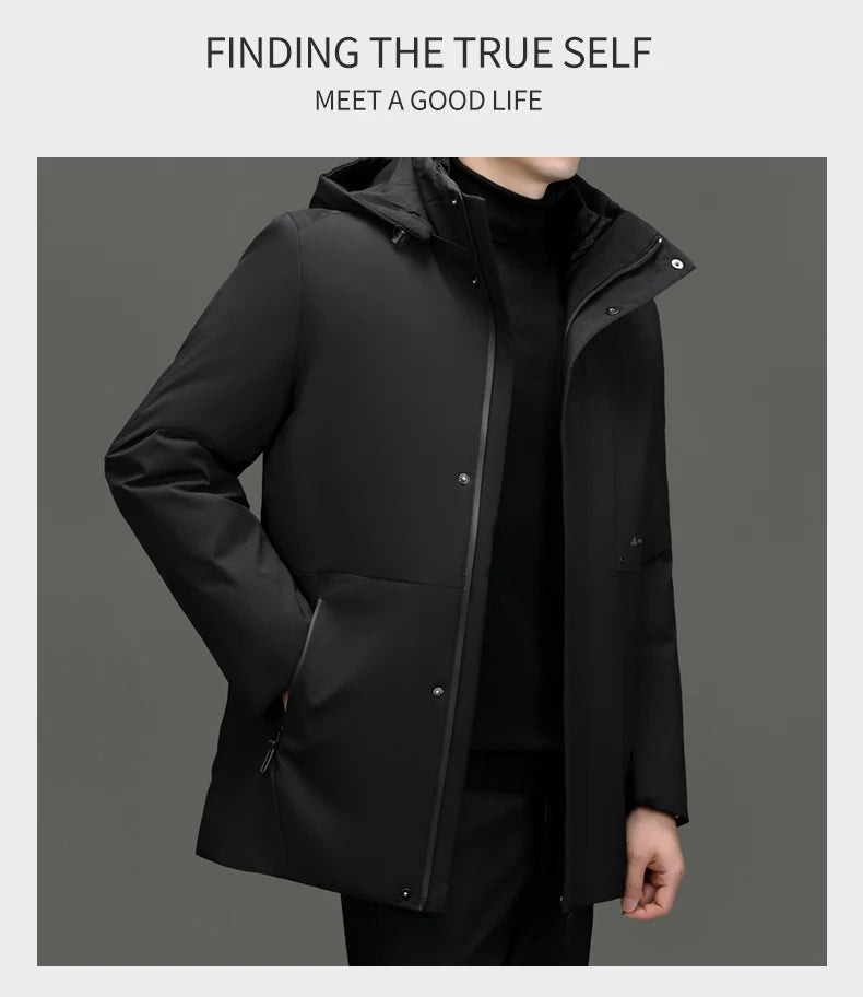 Top Grade Brand Casual Fashion Designer Warm Parka Coat Mens 2025 Newest Winter Jacket Quilted Windbreaker  Mens Clothes