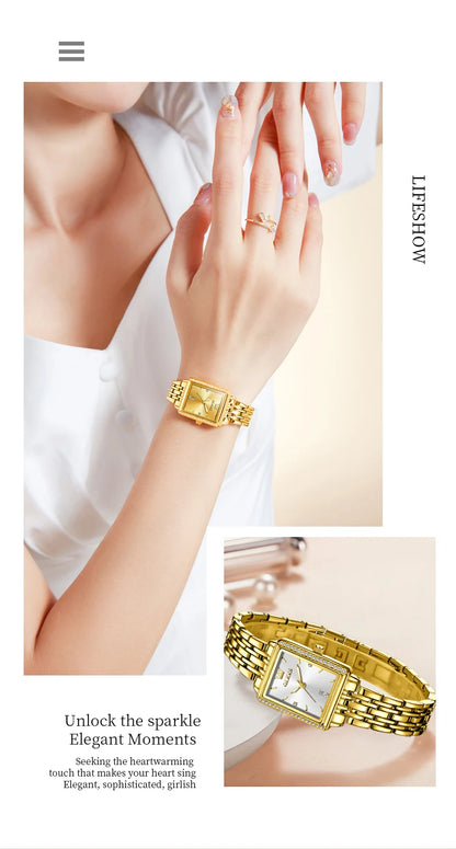 OLEVS 9995 Women's Watch Luxury Elegant Quartz Ladies Wristwatch Top Brand Waterproof Luminous Date Original Watch For Women.