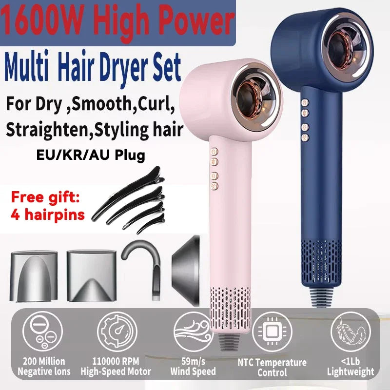 1600W Super Hair Dryer Leafless Hair dryer Personal Hair Care Styling Negative Ion Tool Constant Anion Electric Hair Dryers