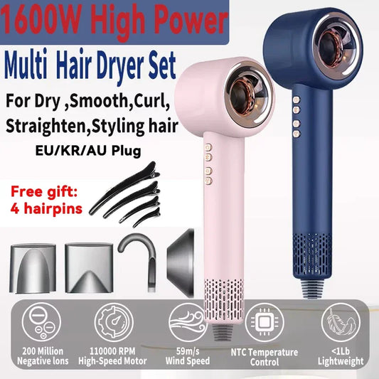 1600W Super Hair Dryer Leafless Hair dryer Personal Hair Care Styling Negative Ion Tool Constant Anion Electric Hair Dryers