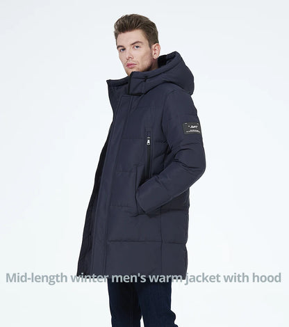ICEbear 2023 winter jackets for men casual cotton coat mid-length Puffer parkas MWD3061D.