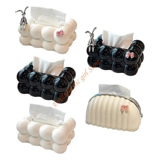Lovely Rabbit Tissue Container Paper Dispenser Case Enhances Your Home's Aesthetic RXJB.