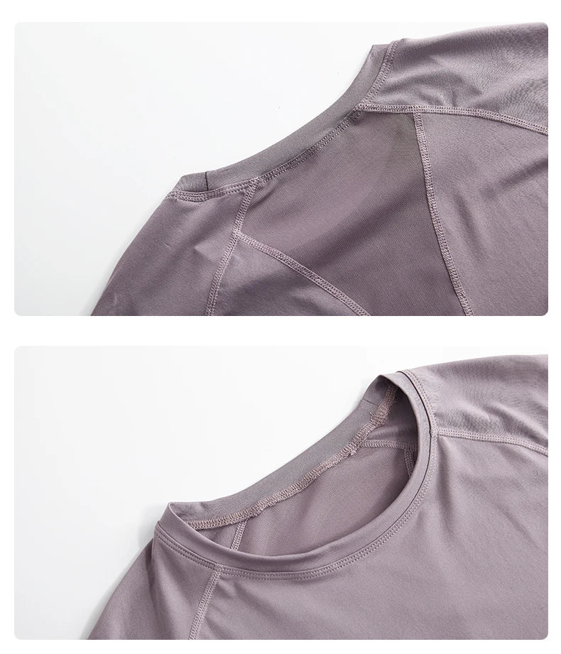 DRUR 2pcs Running Set Women Tracksuit Lightweight Loose Long Sleeve Sport Shirt Pants Sets 2 Piece Sportswear Outfit Gym Clothes.