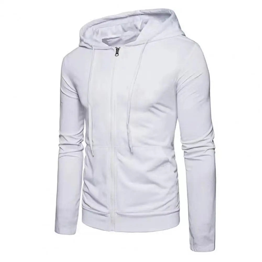Autumn Men Sweatshirts Long Sleeve Jacket Hoodie Zipper Closure Jacket Male Hoodies Sweatshirt Slim Fit Male Clothing.