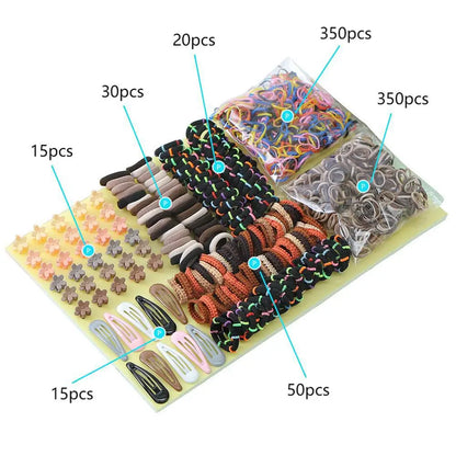 780/830/875/1170pcs Children's Jewelry Hairpin Princess Hairline Baby Hair Band Girl Side Clip Hair Accessories Combination Set.