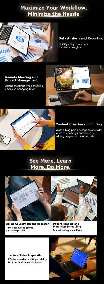 Blackview MEGA 2 Android 15 Tablet 12 inch 2K Display 36(12+24)GB 256GB Unisoc T615 9000mAh Battery Widevine L1 Pad PC.