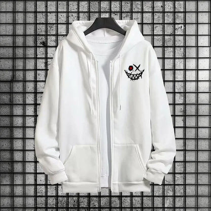 2025 Fall/Winter New Men's Tracksuit Zipper Hoodie Black Sweatpants Urban Fashion Hooded Sweatshirt Jogger Set Male Gym Outfits.