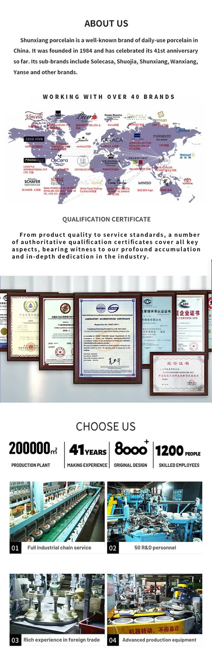 SOLECASA English Retro Ceramic Tableware Blue Flowers Pattern Household Salad Bowls Steak Plate Fruit Dessert Plates Dinnerware.