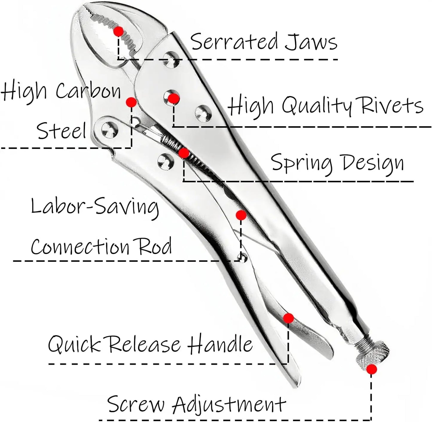 5/7/10 zoll Multifunktionale Einstellbare Metall Gesicht Heavy Duty Locking Zangen Locking Schweißen Klemme Schraubstock Grip Reparatur hand Werkzeuge